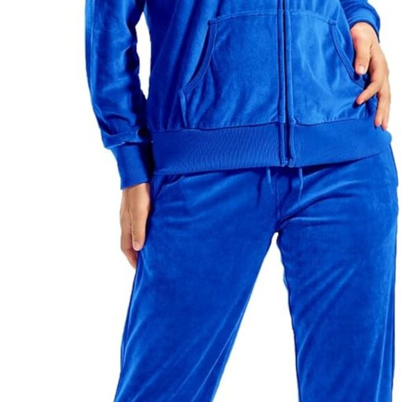 Versatile Women's Velvet Hoodie & Pants Set - Perfect for Workouts or Lounging - Picture 1 of 7